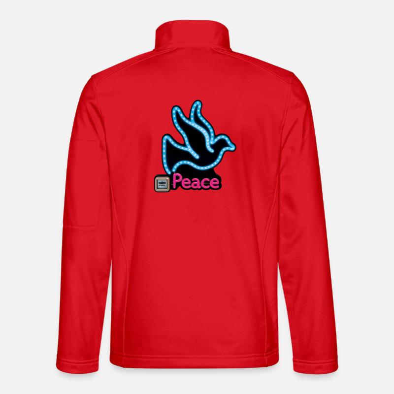 DOVE NEON – Frieden & Liebe Unisex Softshelljacke