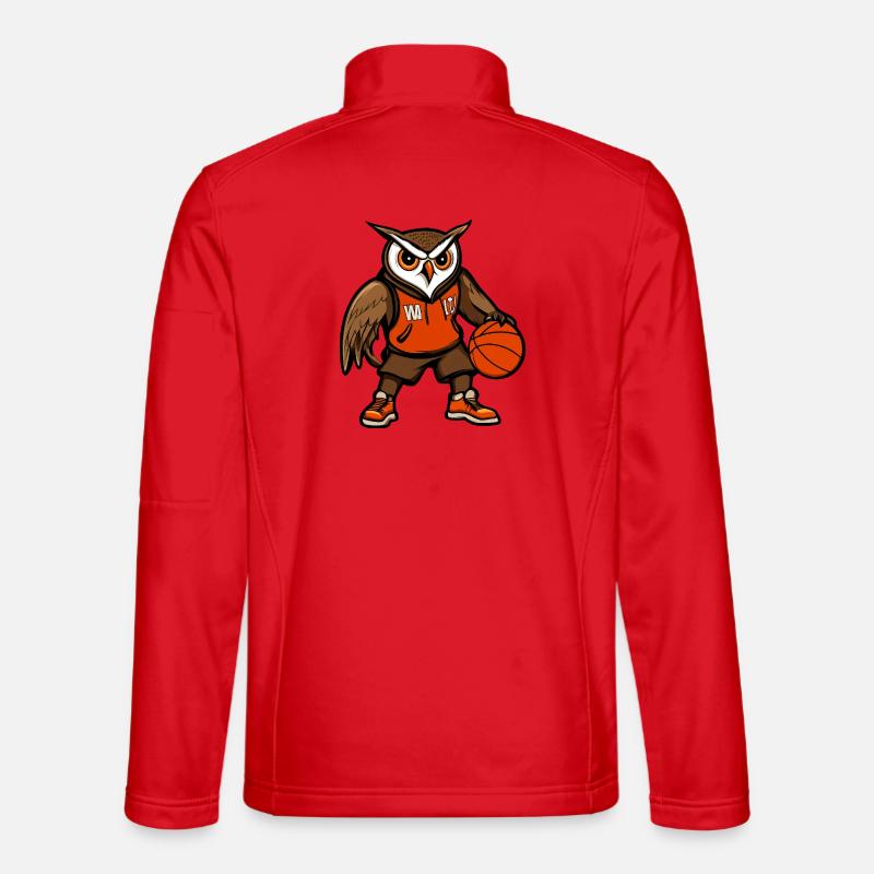Eule Basketball - Unisex Softshelljacke - Rot