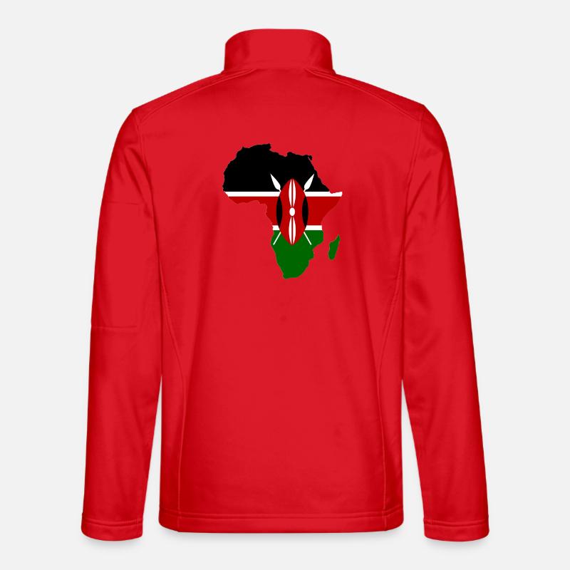 Kenia_Flagge_Afrika_used - Unisex Softshelljacke - Rot