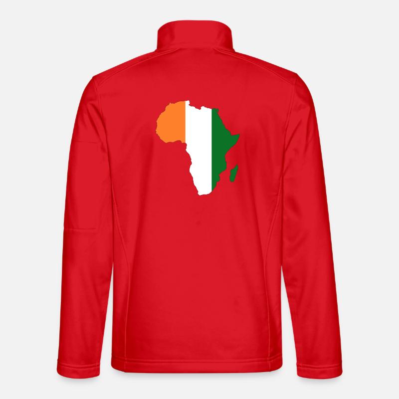 Drapeau de la Côte d’Ivoire Afrique Veste en tissu softshell Unisexe
