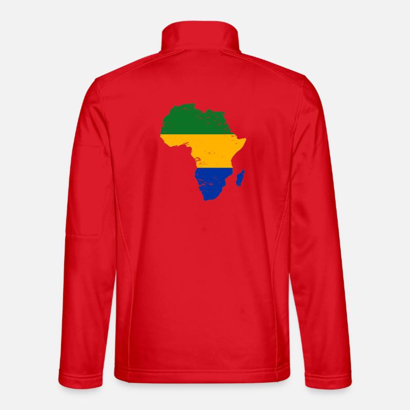 Gabon_Flagge_Afrika_used - Unisex Softshell Jacket - red