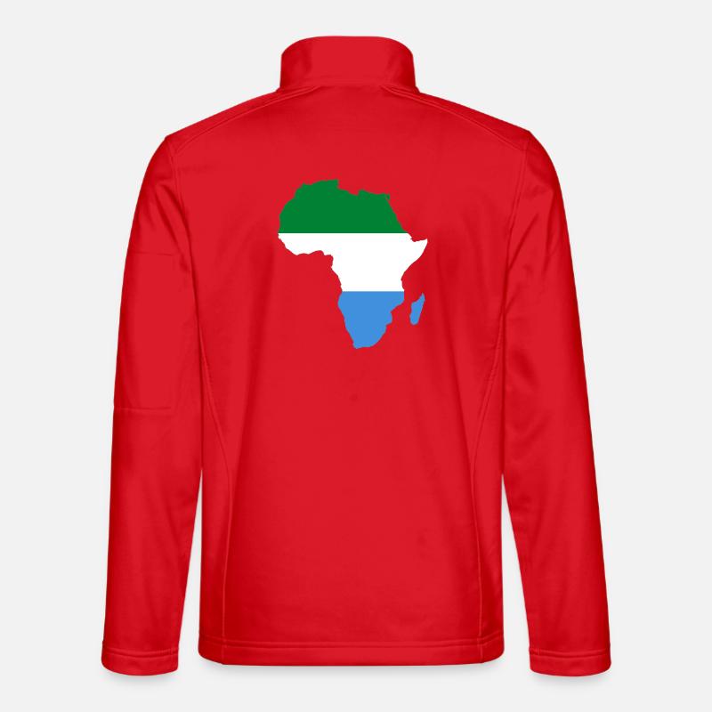Sierra_Leone_Flagge_Afrika - Unisex Softshell Jacket - red