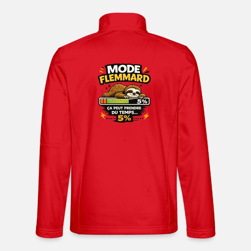 Mode Flemmard: Paresseux en Progression - Veste en tissu softshell Unisexe - rouge