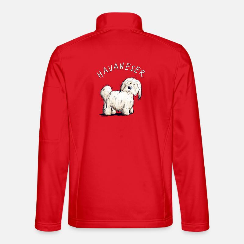 Kleiner Havaneser Hund I Hundefreund Geschenk - Unisex Softshelljacke - Rot