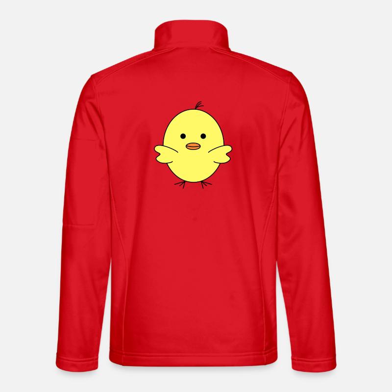Yellow chick - Unisex Softshell Jacket - red