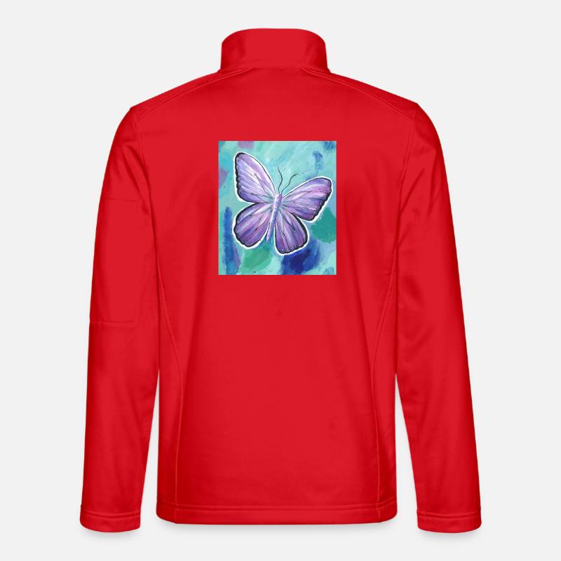 butterfly - Unisex Softshell Jacket - red