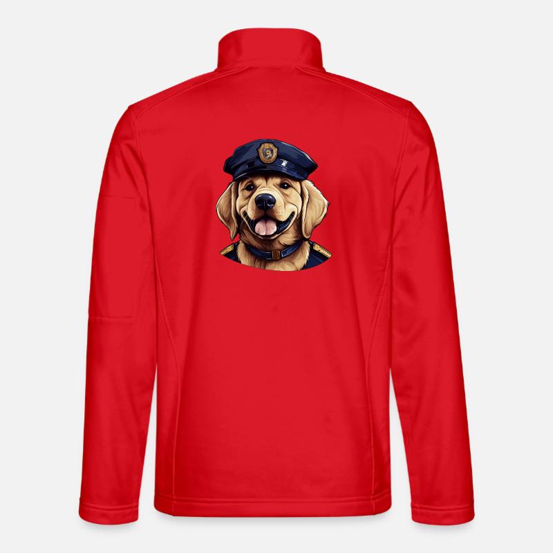 Hunde Polizei - Unisex Softshelljacke - Rot