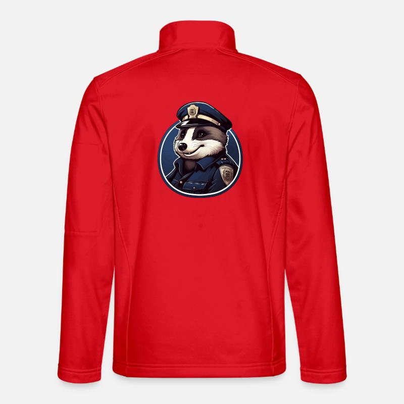 Dachs Polizei - Unisex Softshelljacke - Rot