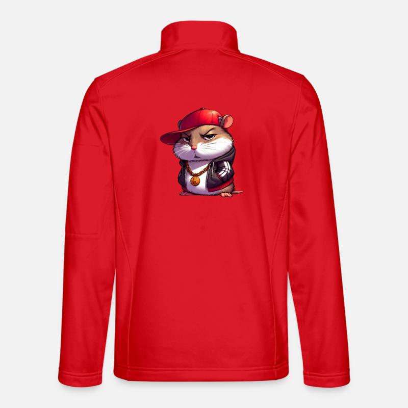 Hamster Hiphop - Unisex Softshelljacke - Rot