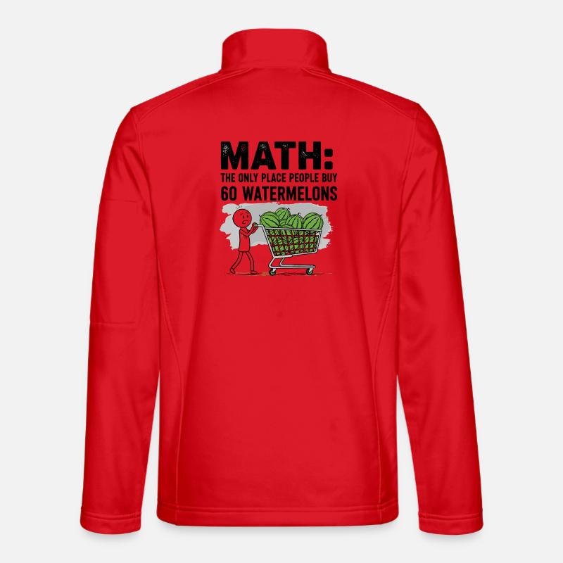 Pastèque passionné citation design - Veste en tissu softshell Unisexe - rouge