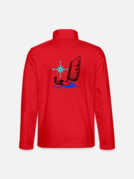 Régate pour enfants de voiliers Optimist Opti - Veste en tissu softshell Unisexe - rouge - Dos