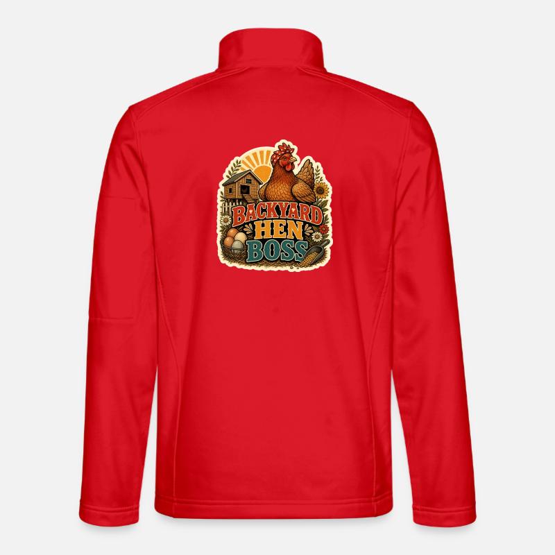 BACKYARD HEN - Unisex Softshelljacke - Rot