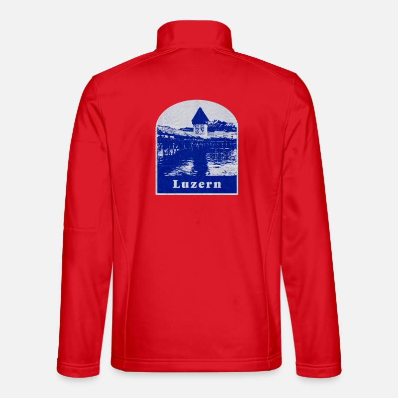 Luzern Schweiz - Unisex Softshelljacke - Rot