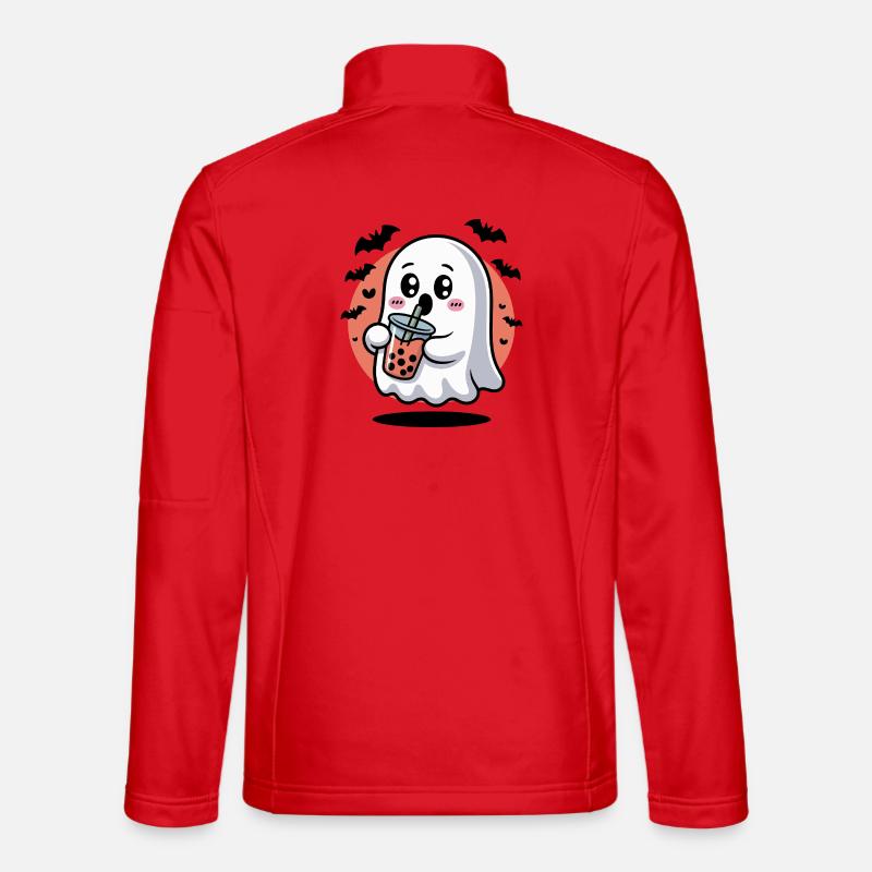 Sweet Ghost Coffee Enjoyment Design - Unisex Softshell Jacket - red