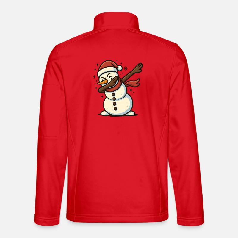 Dabbing Snowman - Unisex Softshell Jacket - red