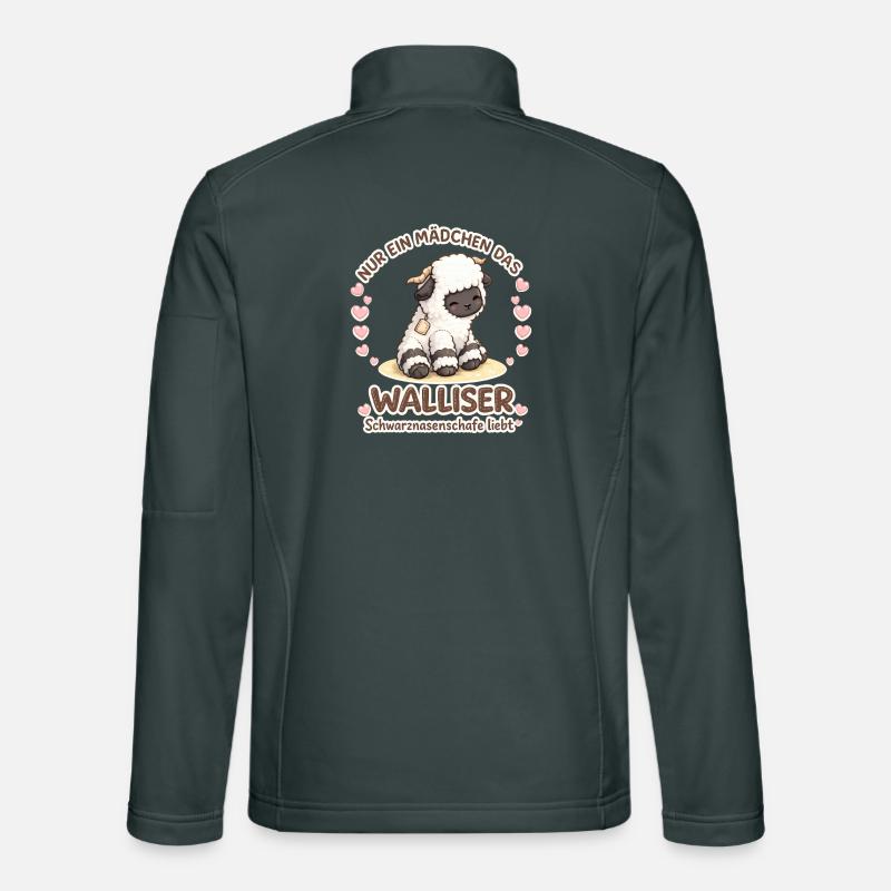 Nur Ein Mädchen Walliser Schwarznasenschafe Liebt Unisex Softshelljacke