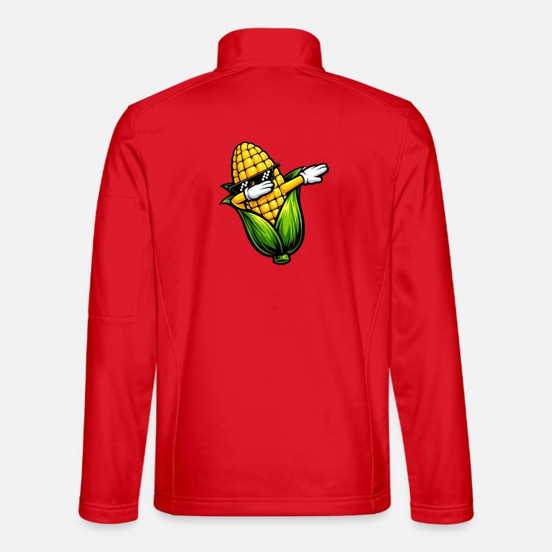 Tamponner le maïs sur l’épi - Veste en tissu softshell Unisexe - rouge