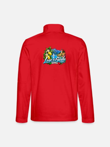 Lago di Garda – Italien, See & Dolce Vita - Unisex Softshelljacke - Rot