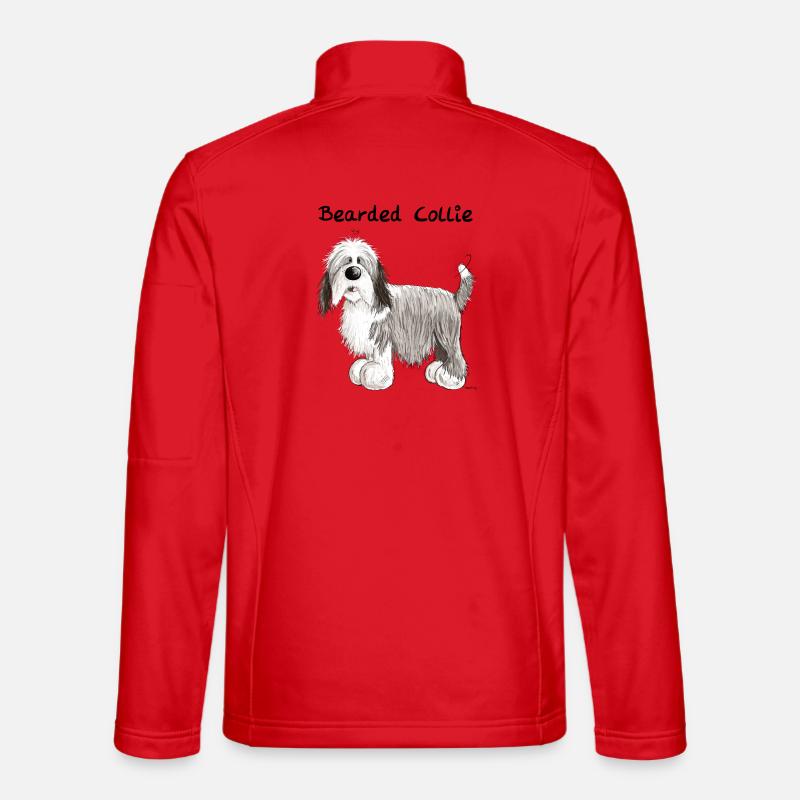 Lustiger Bearded Collie Unisex Softshelljacke
