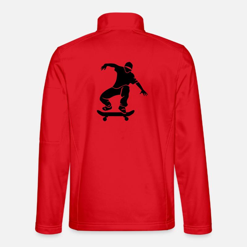 Skateboarder Skizze - Unisex Softshelljacke - Rot