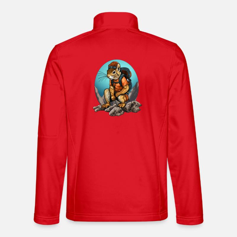 Eichhörnchen Bergsteiger / Wandern Eichhörnchen - Unisex Softshelljacke - Rot