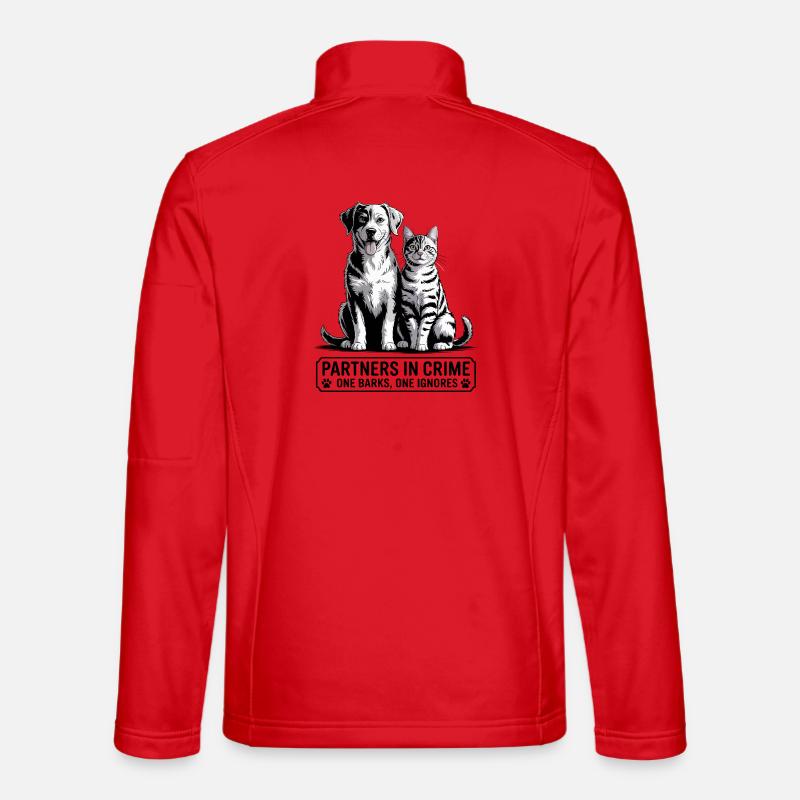 Hund und Katze Duo Unisex Softshelljacke