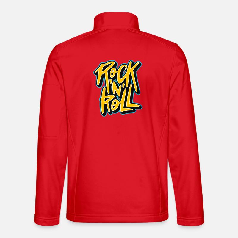Logo du texte Graffiti Rock 'n' Roll Veste en tissu softshell Unisexe