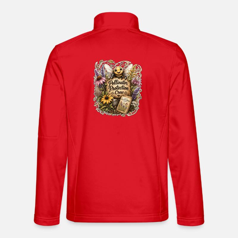 Pollinator Protection Crew - Unisex Softshelljacke - Rot