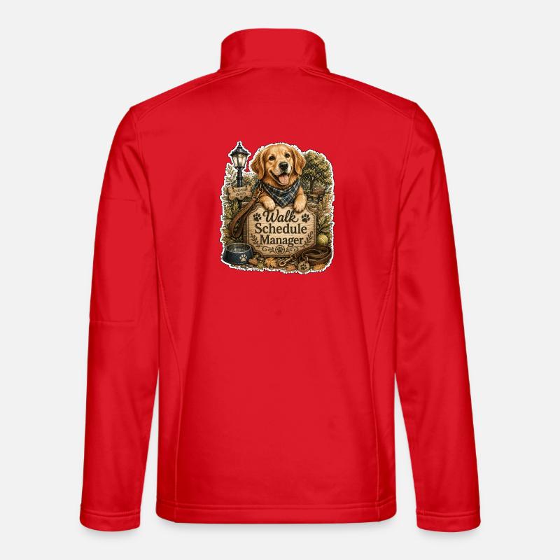 Walk Schedule Manager Dog - Unisex Softshell Jacket - red