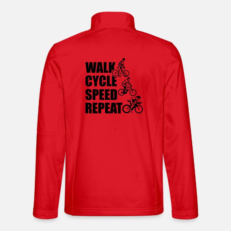 Walk Cycle Speed Repeat - Unisex Softshell Jacket - red