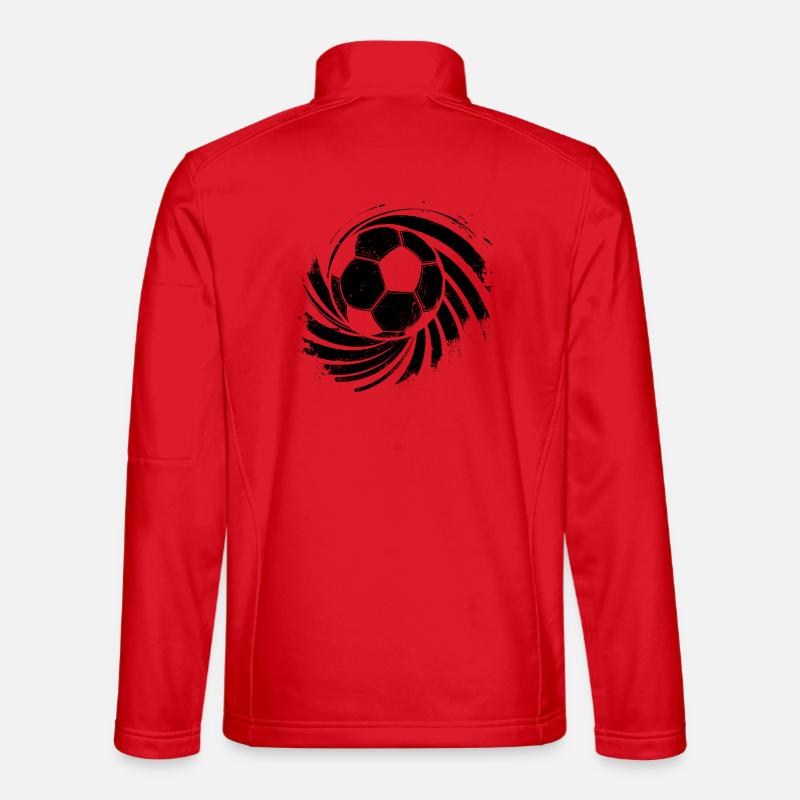 Fußball Grafik - Unisex Softshelljacke - Rot