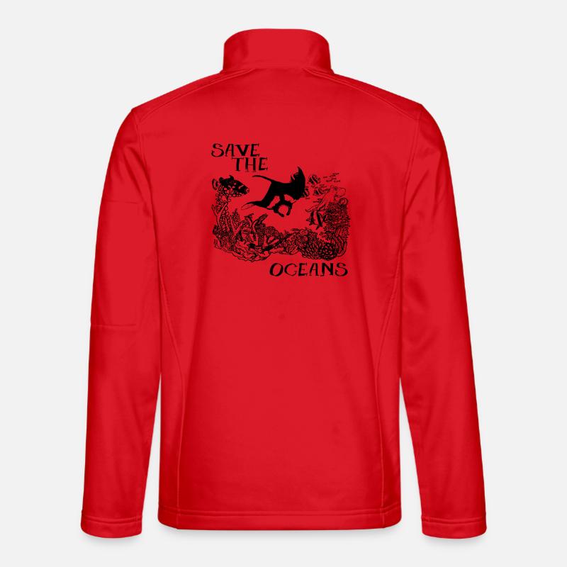 SAVE THE OCEANS  - Unisex Softshell Jacket - red