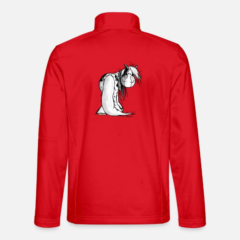 Irish Tinker Pferd - Horse - Schecke - Unisex Softshelljacke - Rot