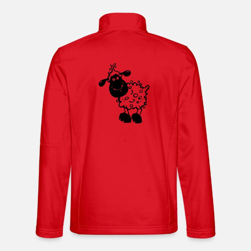 Little Sheep - Farm - Unisex Softshell Jacket - red