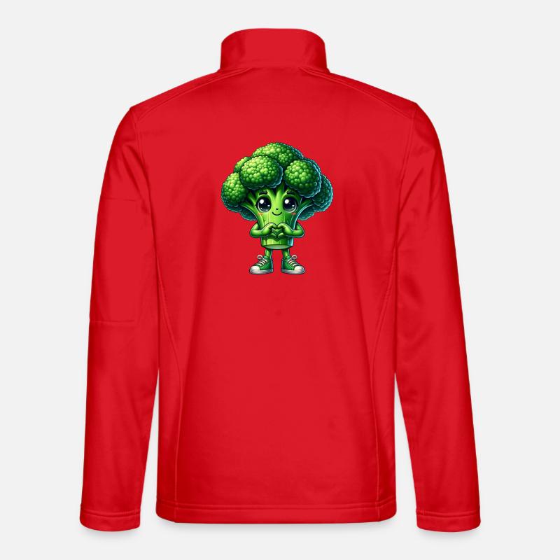 Broccoli Heart Hands - Unisex Softshell Jacket - red