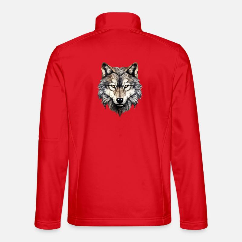 Wolf Wolf Head Predator Forest Nature Wilderness Art Unisex Softshell Jacket