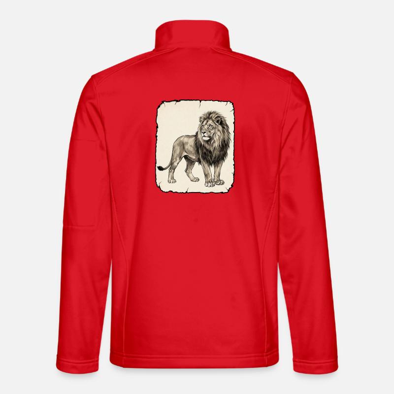 Löwe Afrika Reggae - Unisex Softshelljacke - Rot