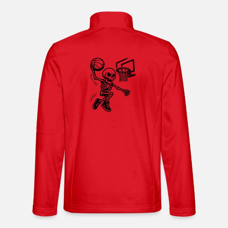 Dunking squelette de basket-ball Veste en tissu softshell Unisexe