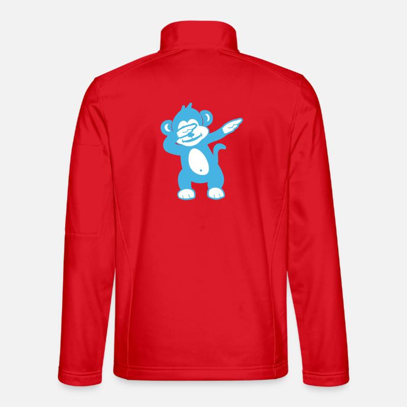 Blue Monkey Maskottchen – Verspieltes Design Unisex Softshelljacke