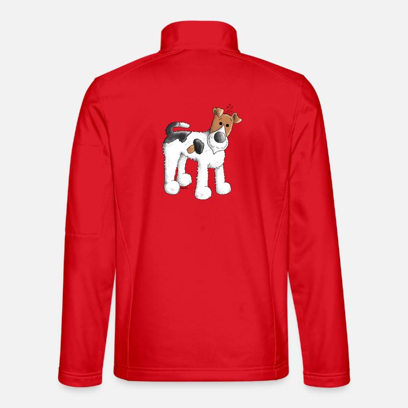 Divertente Fox Terrier - Cane - Cani - Giacca softshell unisex - rosso