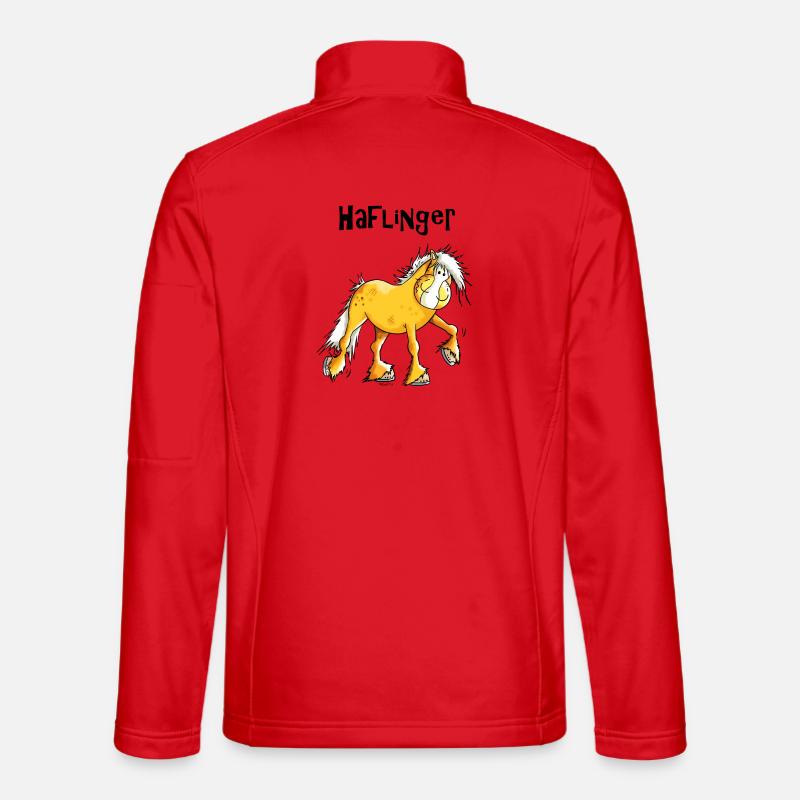 Hazel the Haflinger - Unisex Softshell Jacket - red