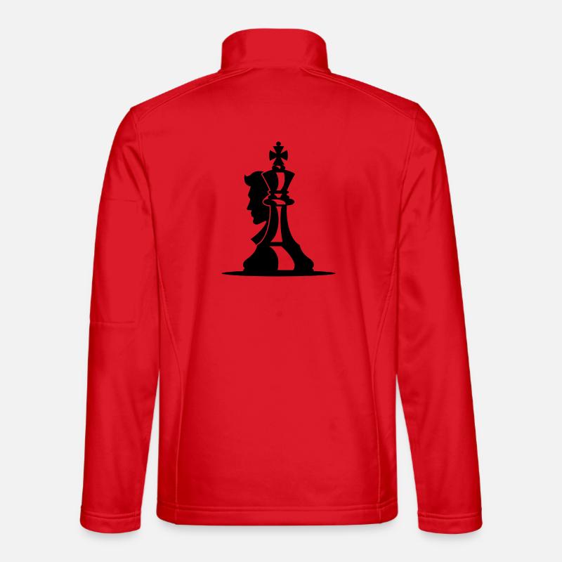 Schachspieler Skizze - Unisex Softshelljacke - Rot