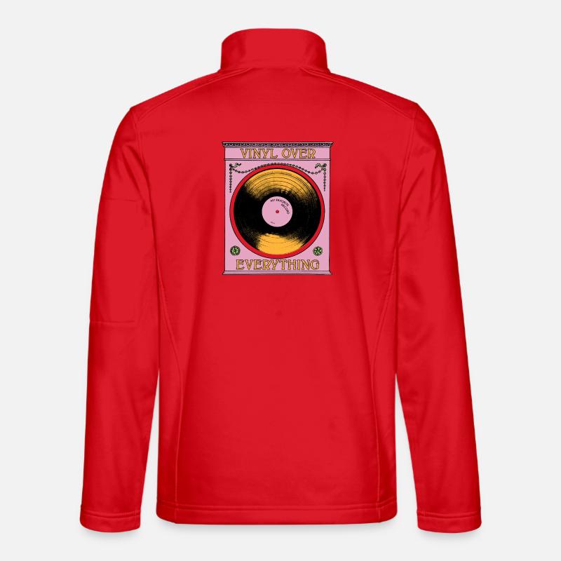 Vinyl Before Everything - Unisex Softshell Jacket - red
