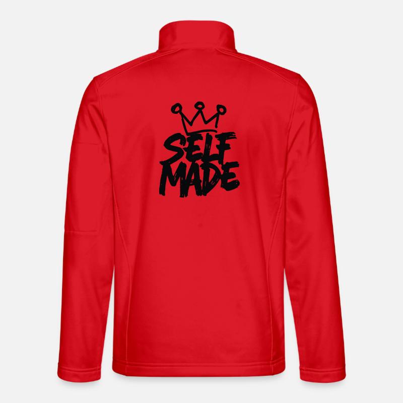 Self Made - Handwritten Motivation Design Unisex Softshell Jacket