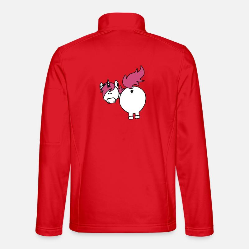 mégot licorne - Veste en tissu softshell Unisexe - rouge