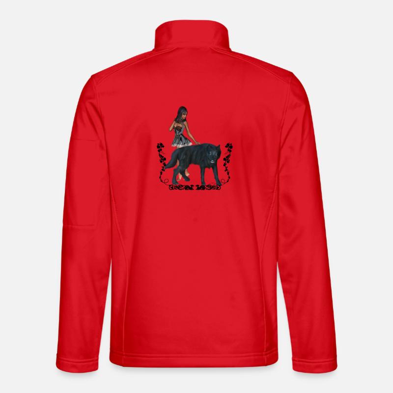 Mit dem Wolf umwerfend Unisex Softshelljacke