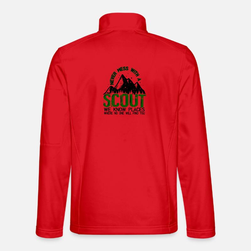 Boy Scout Mountains Camping - Unisex Softshell Jacket - red