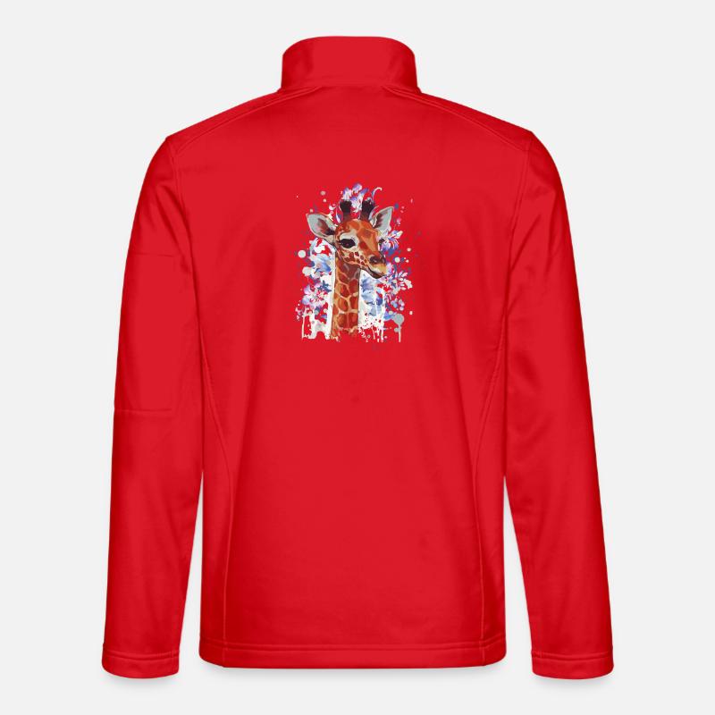 Girafe - Girafe - Girafe Cool - Veste en tissu softshell Unisexe - rouge