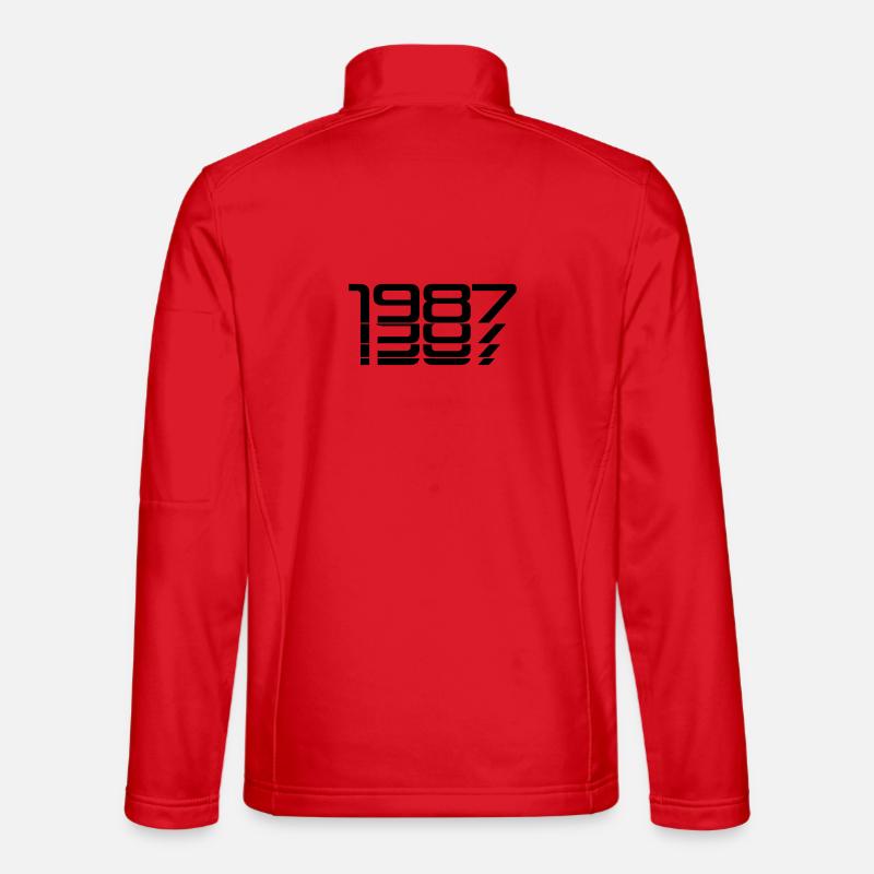 1987 Birthday Glitch Style - Unisex Softshelljacke - Rot