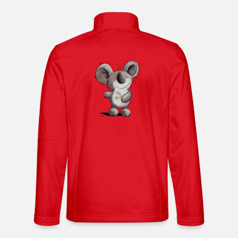 Droll Koala Bear - Unisex Softshell Jacket - red